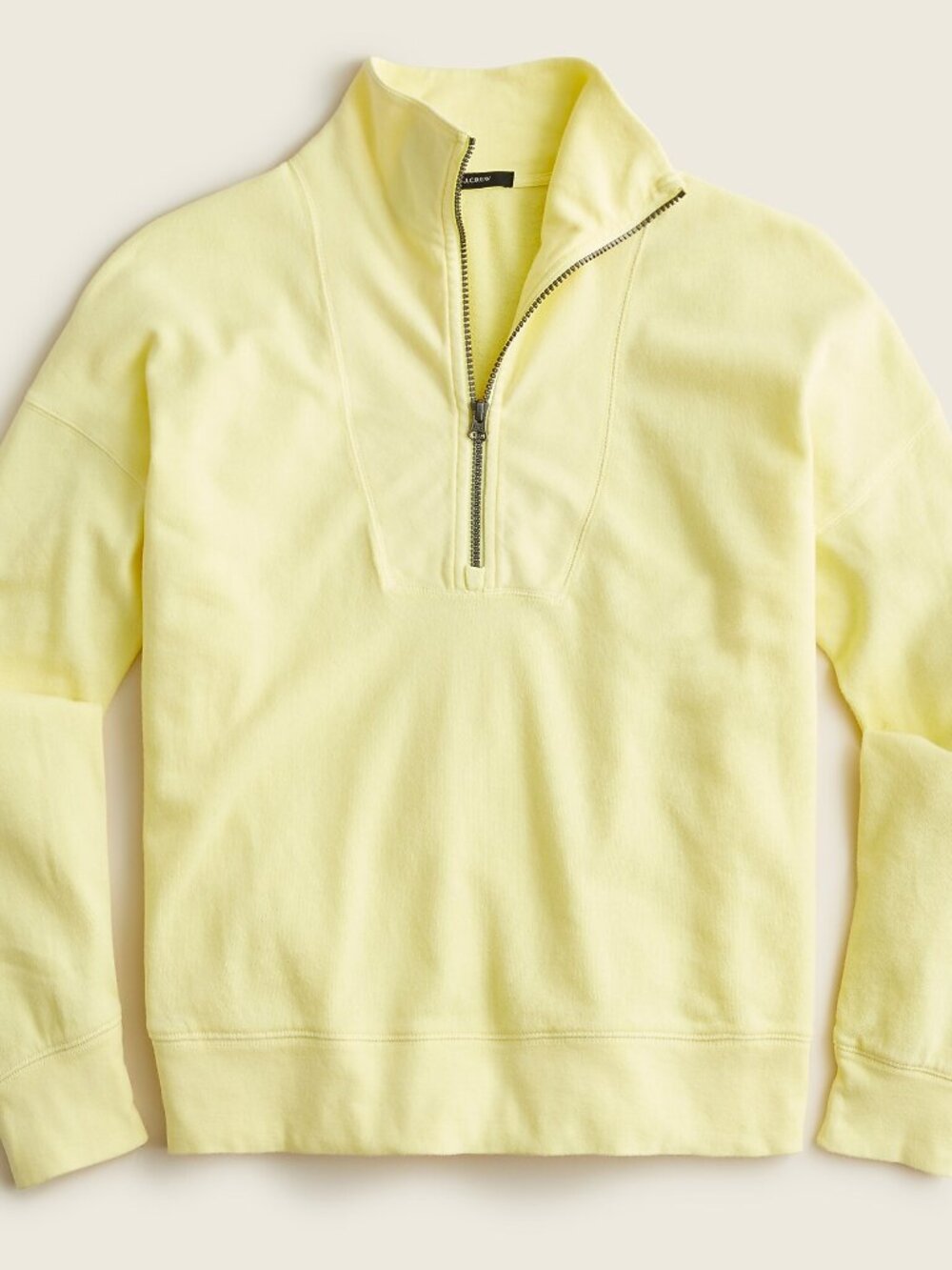 J.Crew Magic Rinse™ Half-Zip Sweatshirt  - Large - MF0062